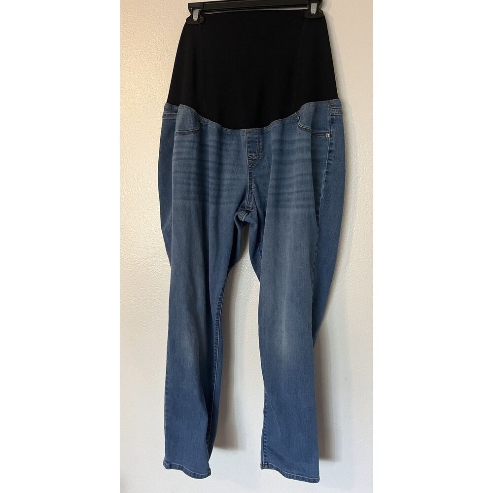 Isabel Maternity by Ingrid & Isabel Blue Jegging Leggings Stretch Size 14/32R